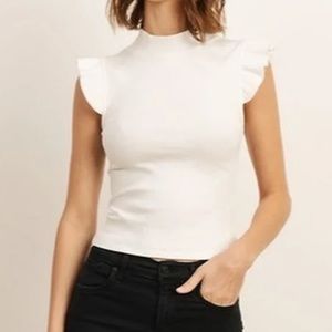 NWT Storia VICI ribbed ruffle tank